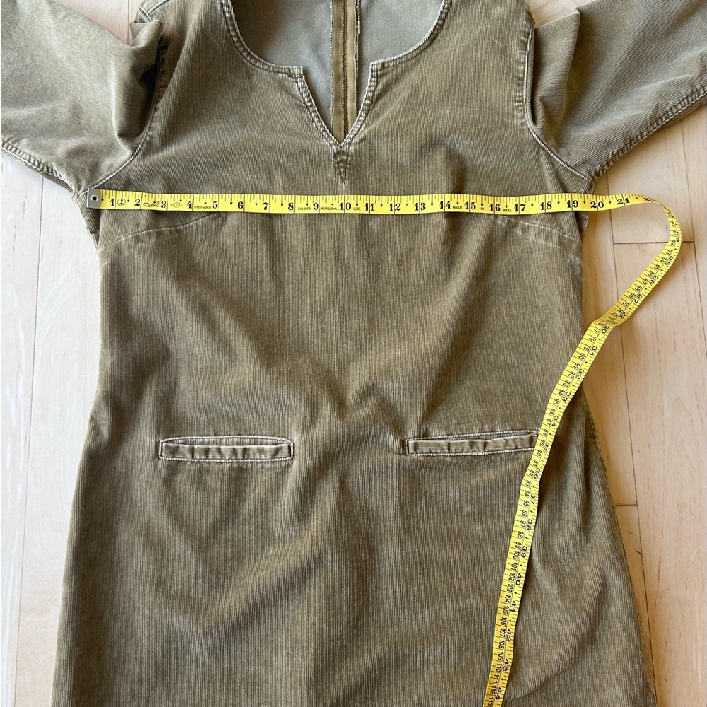 The Territory Ahead Women’s Corduroy Khaki Beige Dress with Pockets Size 10 - Picture 7 of 13